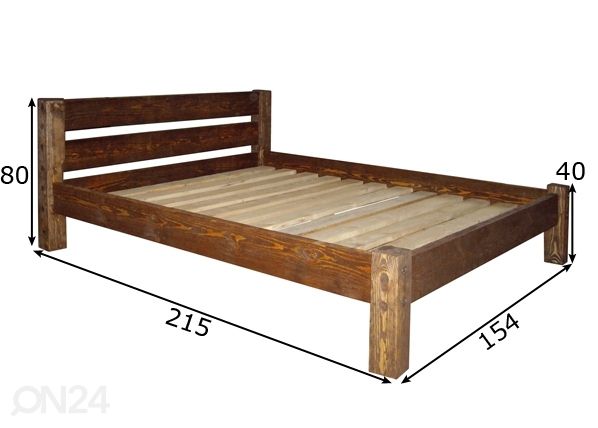 Кровать из массива дерева 140x200 cm размеры