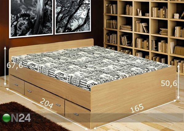 Кровать с ящиками кроватными 160x200 см размеры