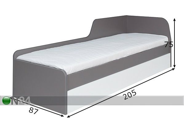 Кровать с ящиком 80x200 cm размеры