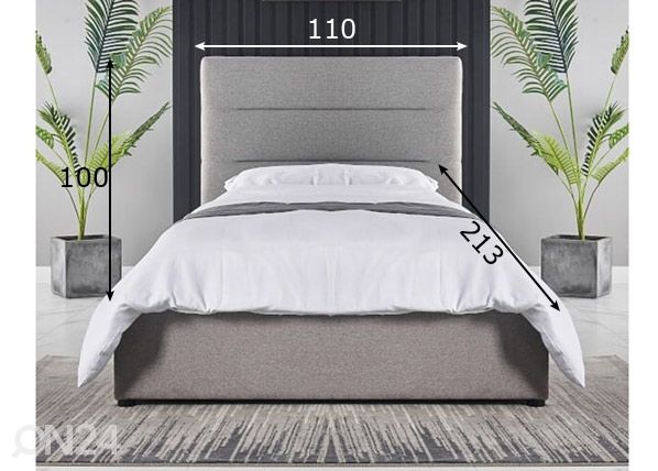 Кровать с ящиком Milo 90x200 cm размеры