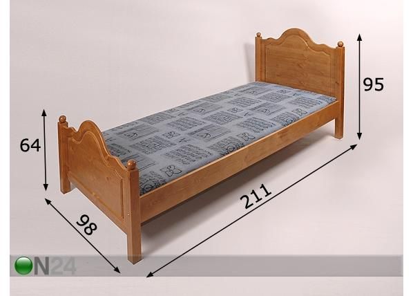 Кровать 90x200 см размеры