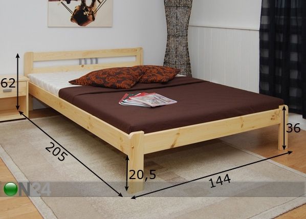 Кровать Atlanta 140x200 см размеры