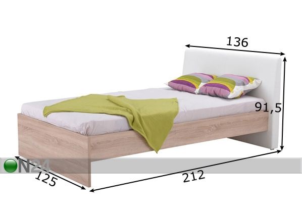 Кровать Ben 120x200 cm размеры