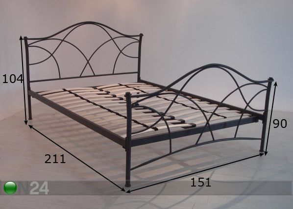 Кровать Bertha 140x200 см размеры
