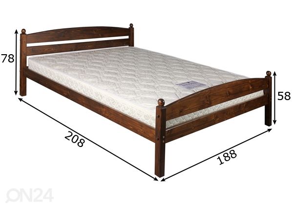 Кровать Bruno 180x200 cm размеры