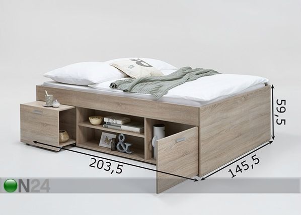 Кровать Carlo 140x200 cm размеры