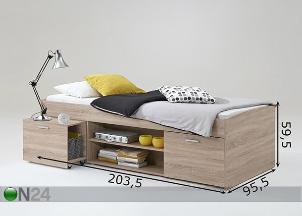 Кровать Carlo 90x200 cm размеры