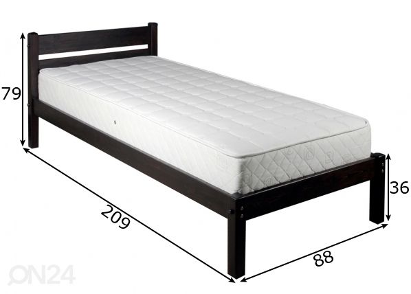 Кровать City Style 80x200 cм размеры