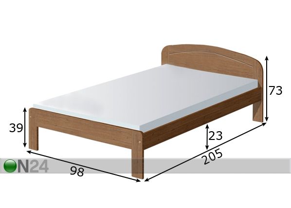 Кровать Classic 3 берёза 90x200 cm размеры