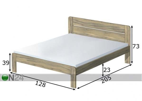 Кровать Deco берёза 120x200 cm размеры
