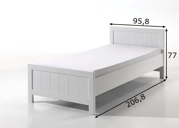 Кровать Erik 90x200 cm размеры