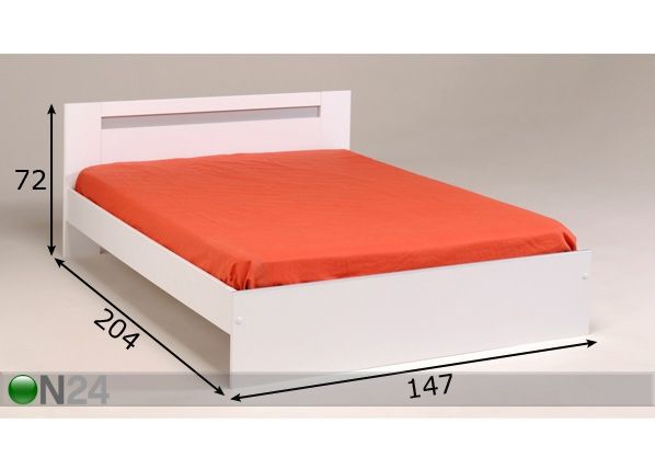 Кровать Evo 140x200 см белый размеры