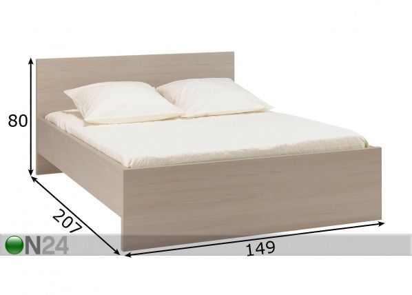 Кровать Faro 140x200 cm размеры