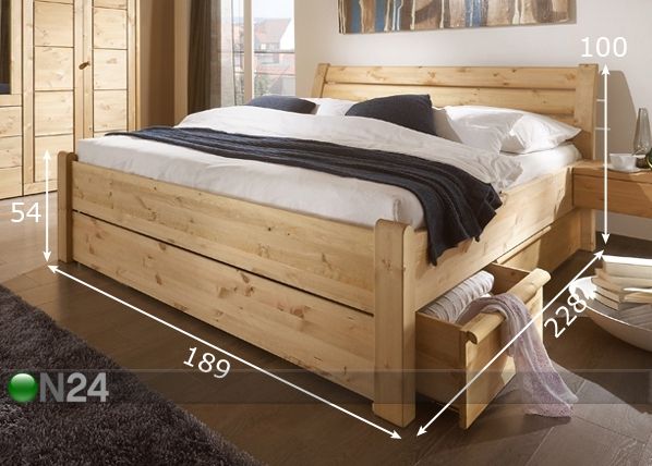 Кровать Greta 180x200 cm размеры