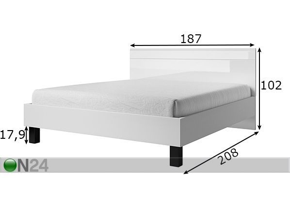 Кровать Harmony 180x200 cm размеры