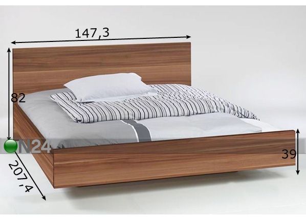 Кровать Heaven + матрас Inter Pocket 140x200 cm размеры