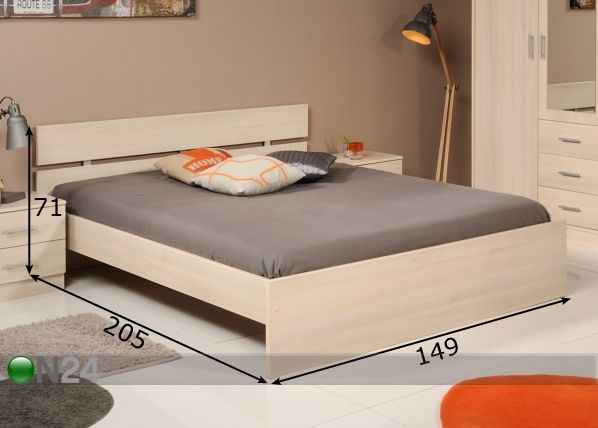 Кровать Infinity 140x200 cm акация размеры