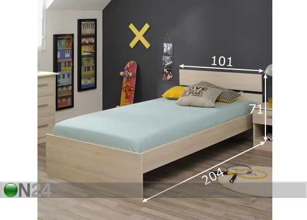 Кровать Infinity 90x200 cm акация размеры