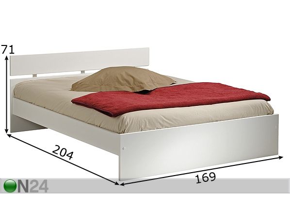Кровать Initial 160x200 см белый размеры