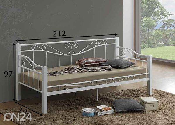 Кровать Kenia 90x200 cm размеры