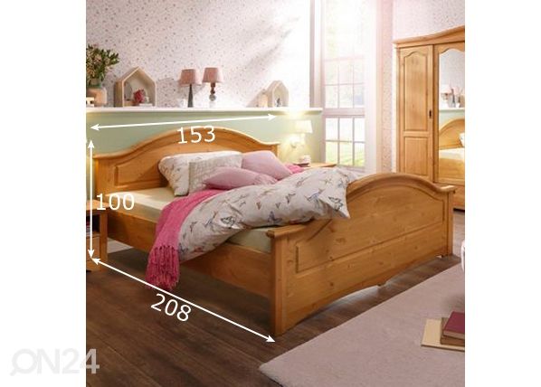 Кровать Konrad 140x200 cm размеры