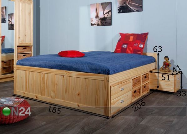 Кровать Kris 180x200 cm размеры