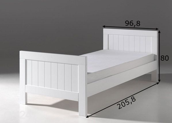 Кровать Lewis 90x200 cm размеры