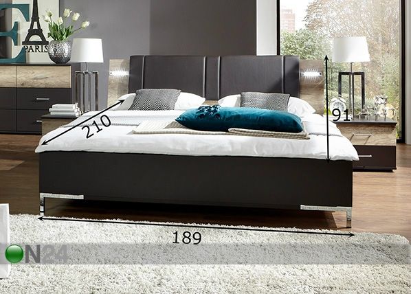 Кровать Malaga 180x200 cm размеры