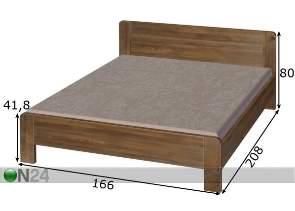 Кровать Maria 160x200 cm размеры