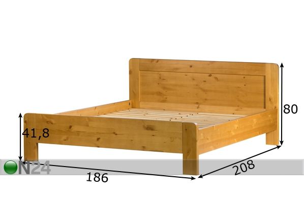 Кровать Maria 180x200 cm размеры