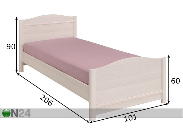 Кровать Nina 90x200 cm размеры