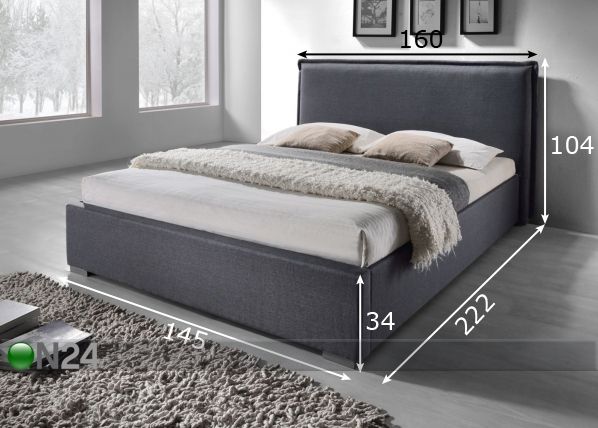 Кровать Nova 140x200 cm размеры