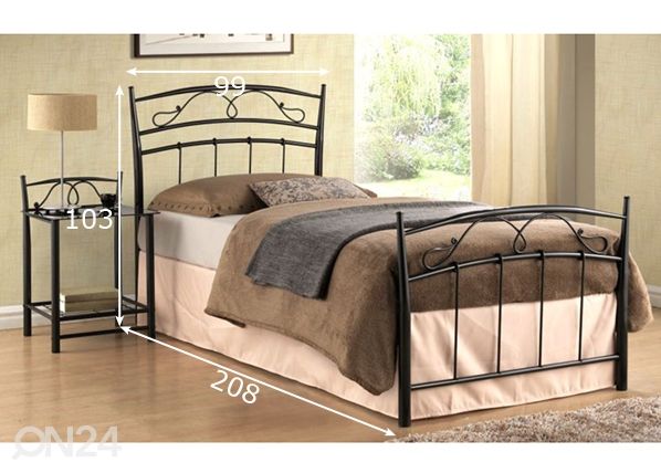 Кровать Siena 90x200 cm размеры