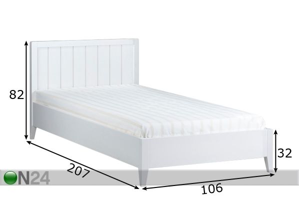 Кровать Skone берёза 100x200 cm размеры