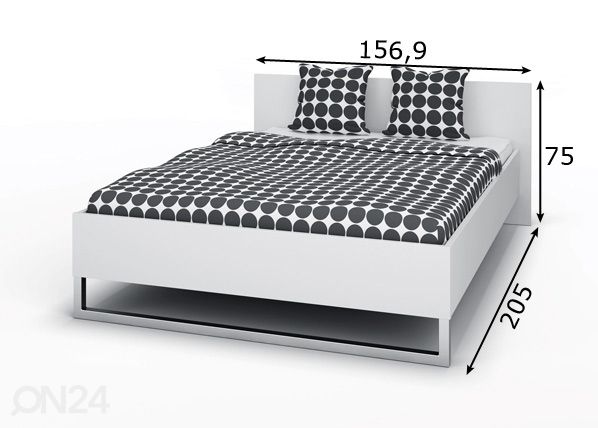 Кровать Style + матрас Inter Bonnel 140x200 cm размеры