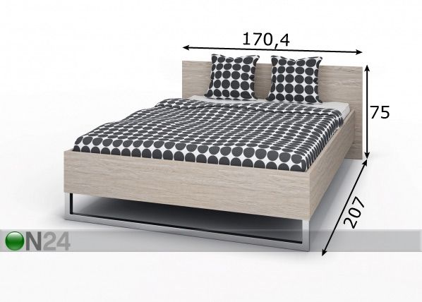 Кровать Style + матрас Inter Bonnel 154x203 cm размеры