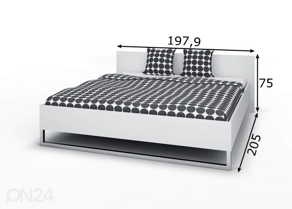 Кровать Style + матрас Inter Bonnel 180x200 cm размеры