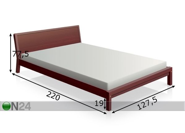 Кровать Tobi берёза 120x200 cm размеры