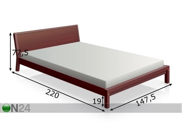Кровать Tobi берёза 140x200 cm размеры