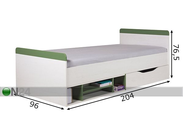 Кровать Toni 90x200 cm размеры