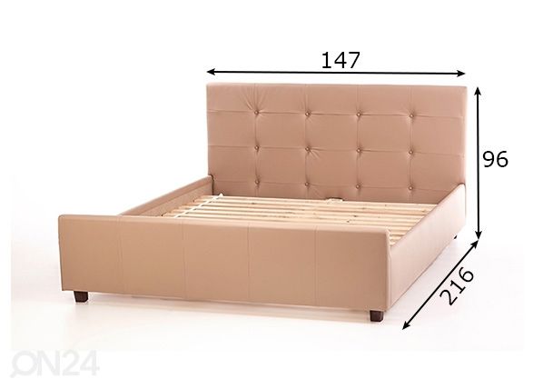 Кровать Venecija 140x200 cm размеры