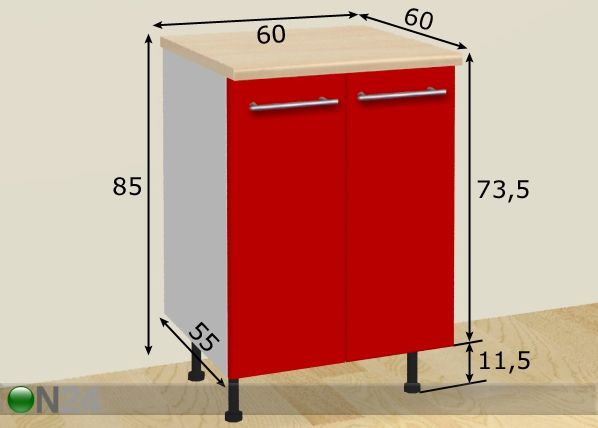Кухонный шкаф 60 cm размеры