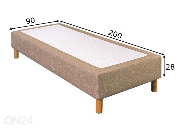 Кушетка Hypnos Luna с двойным блоком pocket 90x200 cm размеры