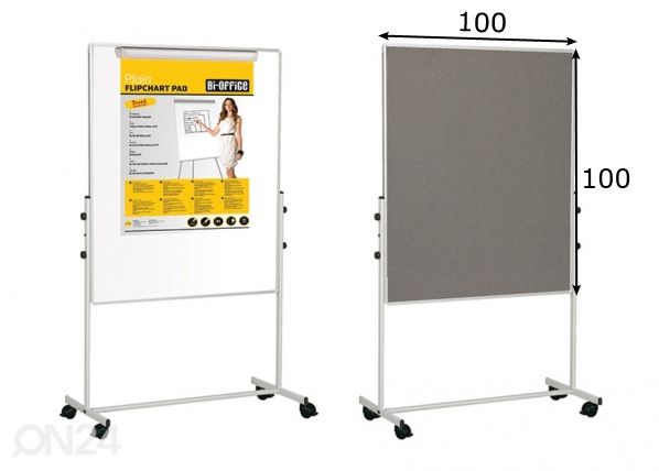 Лекционная доска двухсторонняя Bi-office 100x100 cm размеры