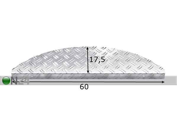 Лестничный коврик для ступеньки Steel 17,5x60 cm размеры