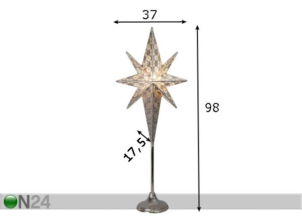 Металлическая звезда Agadir размеры