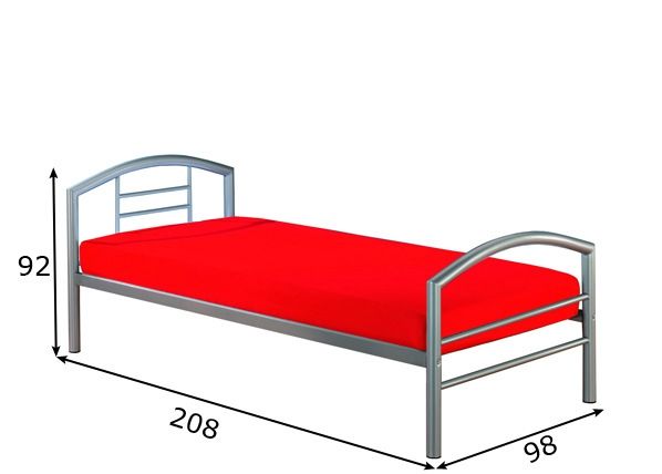 Металлическая кровать Arena 90x200 cm размеры