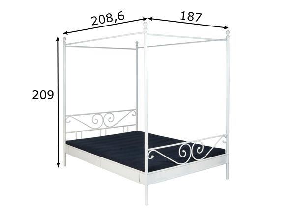 Металлическая кровать Manege 180x200 cm размеры