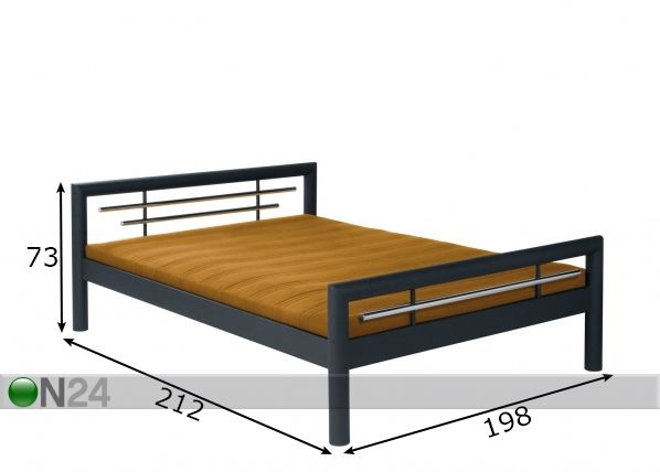 Металлическая кровать Sonja 180x200 cm размеры