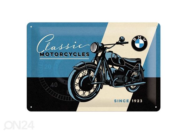 Металлический постер в ретро-стиле BMW Classic Motorcycles 20x30 см